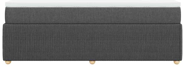Box spring postel s matrací tmavě šedá 80 x 200 cm textil 3285526