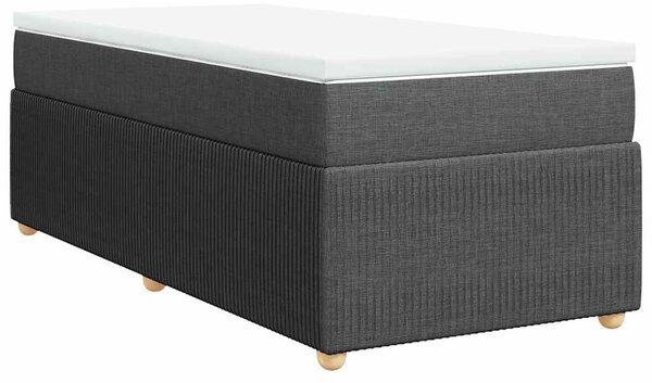 Box spring postel s matrací tmavě šedá 80 x 200 cm textil 3285526