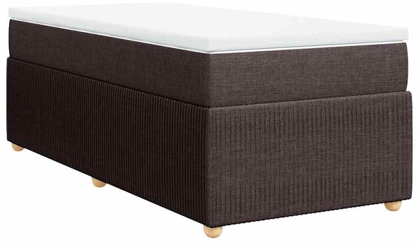Box spring postel s matrací tmavě hnědá 80x200 cm textil 3285528