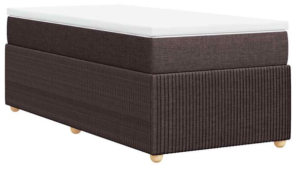 Box spring postel s matrací tmavě hnědá 80x200 cm textil 3285528