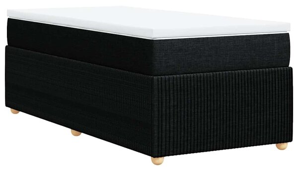 Box spring postel s matrací černá 80 x 200 cm textil 3285527