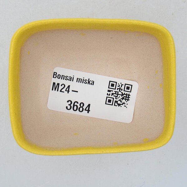 E-bonsai Keramická bonsai miska 6 x 5 x 3 cm žlutá