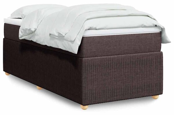 Box spring postel s matrací tmavě hnědá 80x200 cm textil 3285528