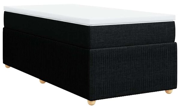Box spring postel s matrací černá 80 x 200 cm textil 3285527