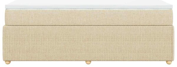 Box spring postel s matrací krémová 80 x 200 cm textil 3285530