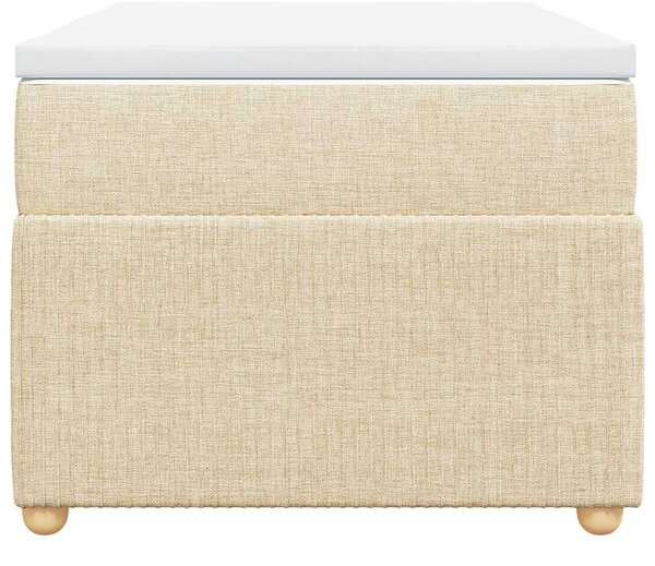 Box spring postel s matrací krémová 80 x 200 cm textil 3285530