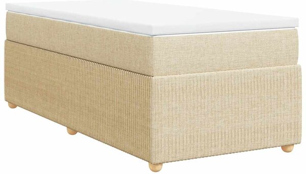 Box spring postel s matrací krémová 80 x 200 cm textil 3285530
