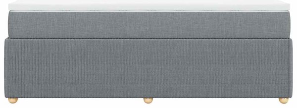 Box spring postel s matrací světle šedá 90x190 cm textil 3285532