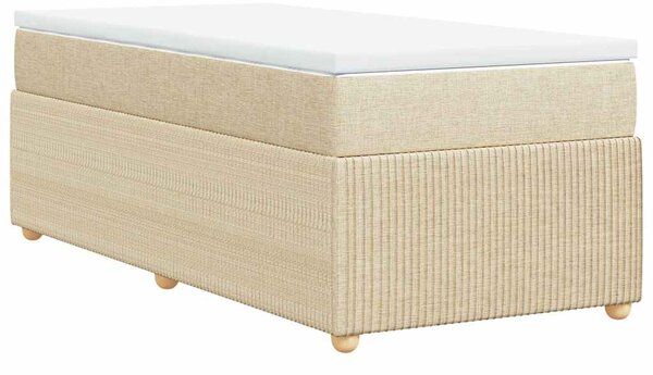 Box spring postel s matrací krémová 80 x 200 cm textil 3285530