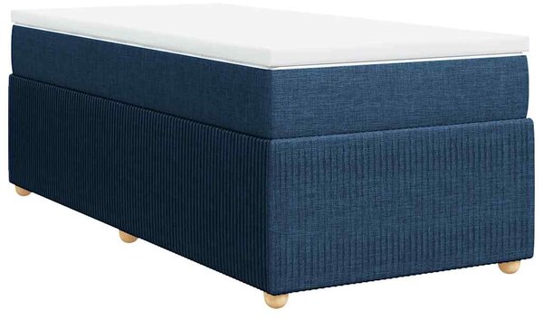 Box spring postel s matrací modrá 90x190 cm textil 3285538