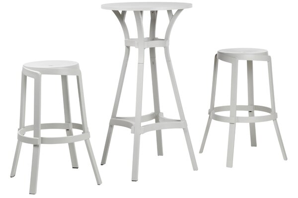 Nardi Bílá plastová zahradní barová židle Stack Maxi 76,5 cm