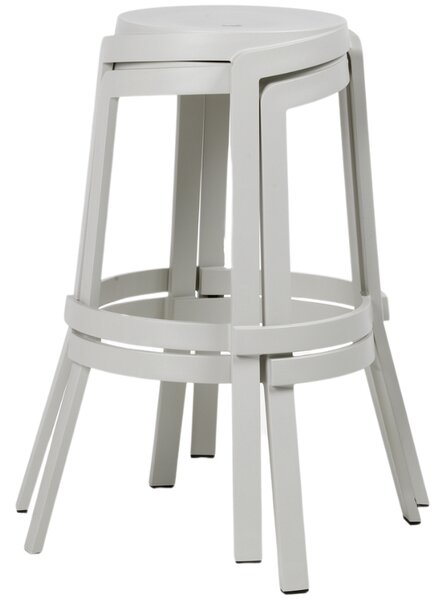 Nardi Bílá plastová zahradní barová židle Stack Maxi 76,5 cm