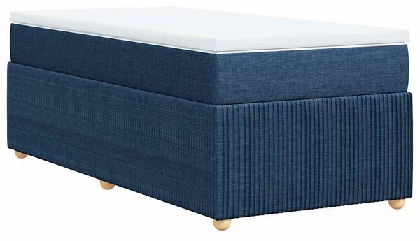 Box spring postel s matrací modrá 90x190 cm textil 3285538