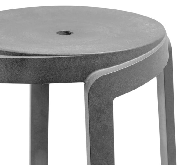 Nardi Šedá plastová zahradní barová židle Stack Maxi 76,5 cm