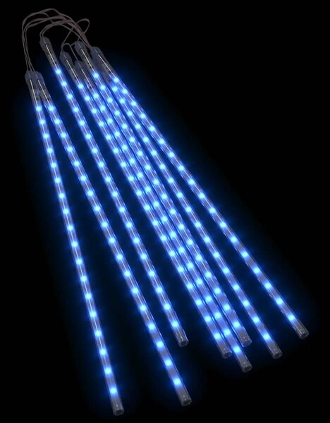 Padající světla 8 ks 50 cm modrá 288 LED dovnitř i ven 328554