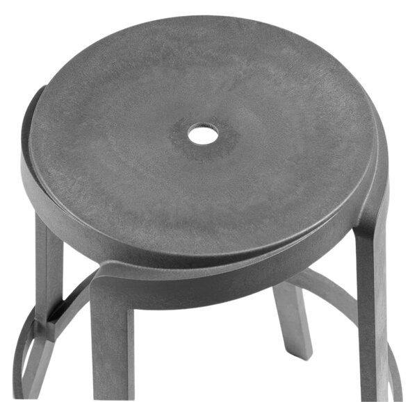 Nardi Šedá plastová zahradní barová židle Stack Maxi 76,5 cm
