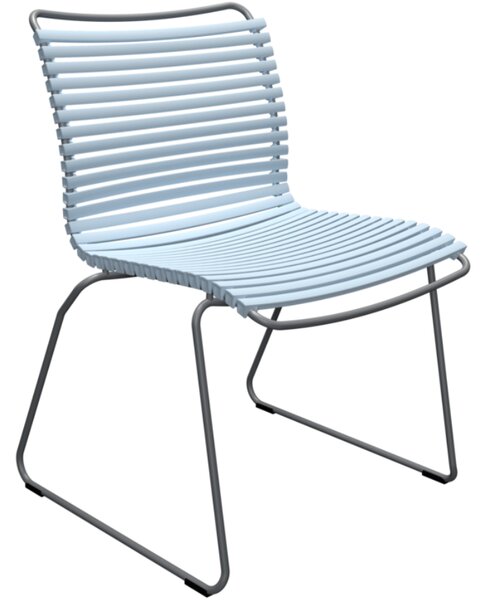 Světle modrá plastová zahradní židle HOUE Click