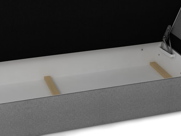 Manželská postel Boxspring 140 cm Duel 1 (černá) (s matrací a úložným prostorem)