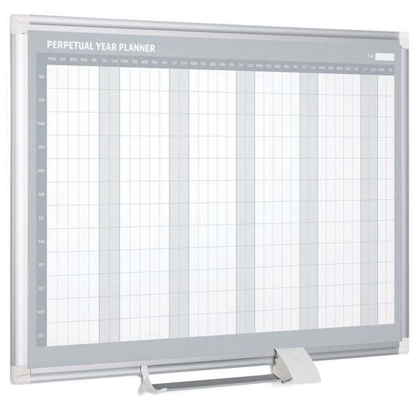 Roční plánovací tabule na zeď LUX, magnetická, dny, 900 x 600 mm