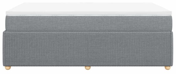 Box spring postel s matrací světle šedá 120x190 cm textil 3285553