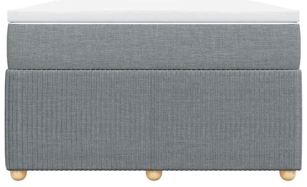 Box spring postel s matrací světle šedá 120x190 cm textil 3285553