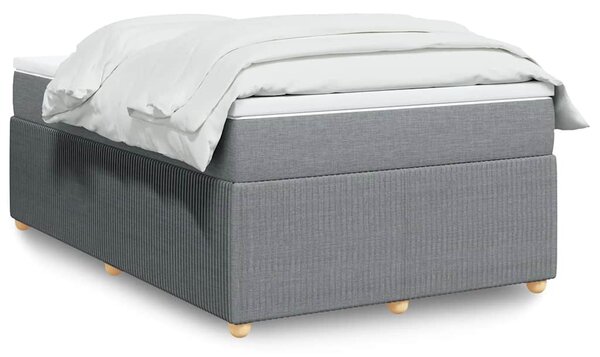 Box spring postel s matrací světle šedá 120x190 cm textil 3285553