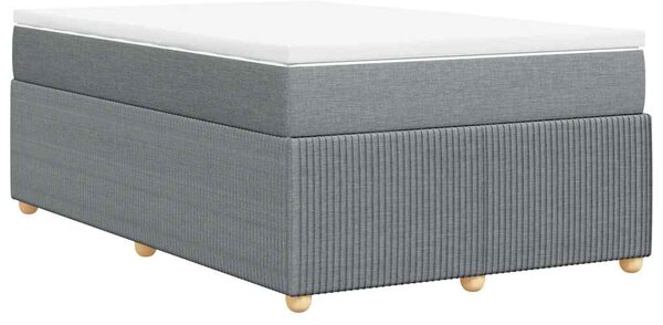 Box spring postel s matrací světle šedá 120x190 cm textil 3285553