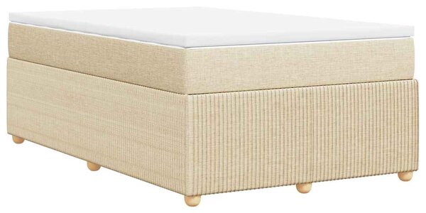 Box spring postel s matrací krémová 120x190 cm textil 3285558