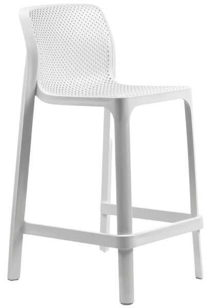 Nardi Bílá plastová zahradní barová židle Net 65 cm