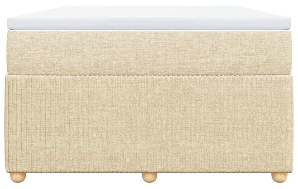Box spring postel s matrací krémová 120x190 cm textil 3285558