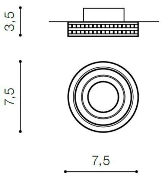 Stropní zápustné bodové svítidlo AZzardo Eva Round gold AZ1459 MR16/GU10 1x50W IP20 7,5cm zlaté