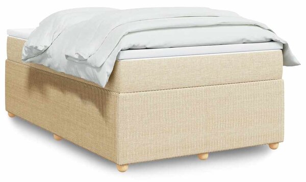Box spring postel s matrací krémová 120x190 cm textil 3285558