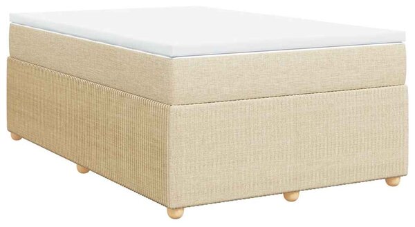 Box spring postel s matrací krémová 120x190 cm textil 3285558