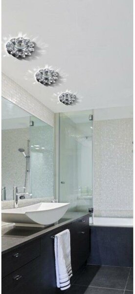 Stropní zápustné bodové svítidlo AZzardo Erika chrome AZ2777 GU10 1x50W IP20 10cm chromové