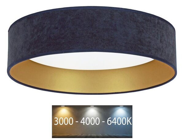 BRILAGI - LED Stropní svítidlo VELVET LED/24W/230V 3000/4000/6400K modrá/zlatá BG0274