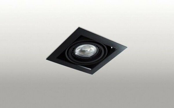 Stropní zápustné bodové svítidlo AZzardo Nova 1 black/black AZ2869 GU10+ADAP111/ES111 1x40/1x50W IP20 19,5cm černé