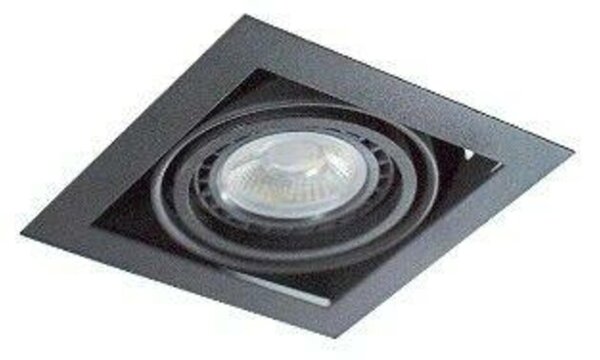 Stropní zápustné bodové svítidlo AZzardo Nova 1 black/black AZ2869 GU10+ADAP111/ES111 1x40/1x50W IP20 19,5cm černé