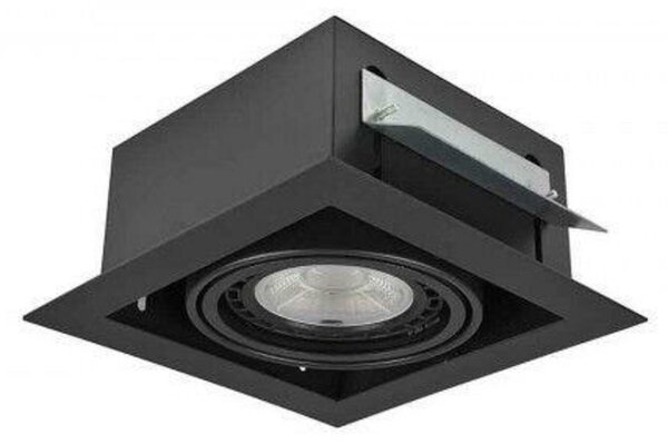 Stropní zápustné bodové svítidlo AZzardo Nova 1 black/black AZ2869 GU10+ADAP111/ES111 1x40/1x50W IP20 19,5cm černé