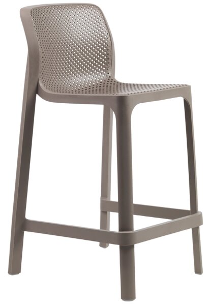 Nardi Šedohnědá plastová zahradní barová židle Net 65 cm