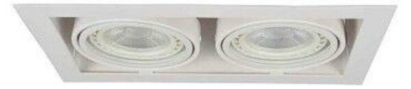 Stropní zápustné bodové svítidlo AZzardo Nova 2 white/white AZ2876 GU10+ADAP111/ES111 2x40/2x50W IP20 34,5cm bílé