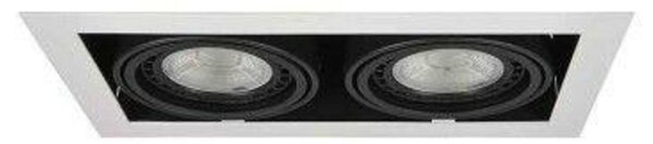 Stropní zápustné bodové svítidlo AZzardo Nova 2 white/black AZ2877 GU10+ADAP111/ES111 2x40/2x50W IP20 34,5cm bílo-černé