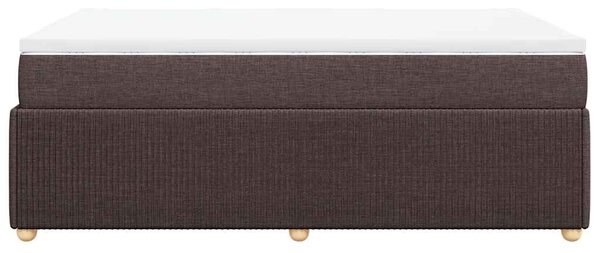 Box spring postel s matrací tmavě hnědá 120x200 cm textil 3285563