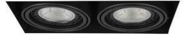 Stropní zápustné bodové svítidlo AZzardo Nova 2 GIPs black/black AZ2935 GU10+ADAP111/ES111 2x40/2x50W IP20 30cm černé