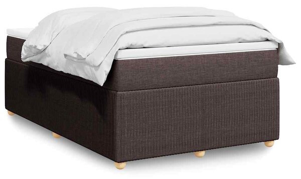 Box spring postel s matrací tmavě hnědá 120x200 cm textil 3285563