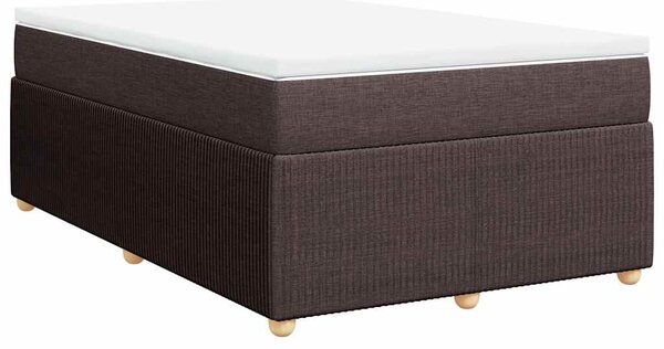 Box spring postel s matrací tmavě hnědá 120x200 cm textil 3285563