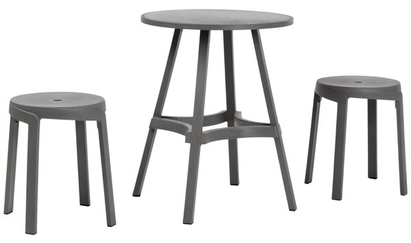 Nardi Šedý plastový zahradní barový stůl Combo 70 cm
