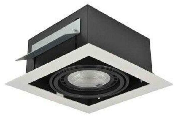 Stropní zápustné bodové svítidlo AZzardo Nova 1 white/black AZ2871 GU10+ADAP111/ES111 1x40/1x50W IP20 19,5cm bílo-černé