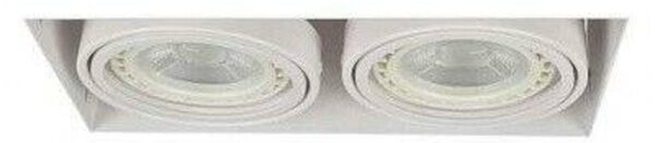 Stropní zápustné bodové svítidlo AZzardo Nova 2 GIPs white/white AZ2934 GU10+ADAP111/ES111 2x40/2x50W IP20 30cm bílé
