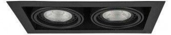 Stropní zápustné bodové svítidlo AZzardo Nova 2 black/black AZ2875 GU10+ADAP111/ES111 2x40/2x50W IP20 34,5cm černé