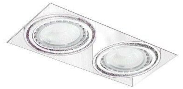 Stropní zápustné bodové svítidlo AZzardo Nova 2 GIPs white/white AZ2934 GU10+ADAP111/ES111 2x40/2x50W IP20 30cm bílé